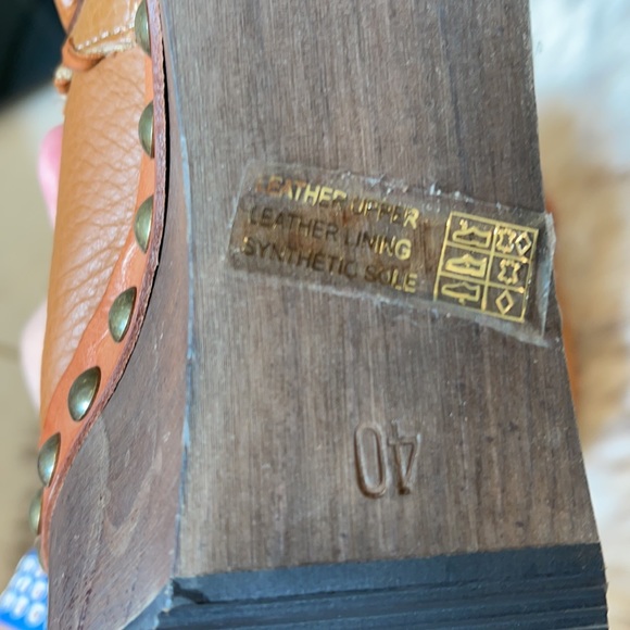 Anthropologie Sixtyseven leather heel clogs excellent condition - Picture 9 of 11